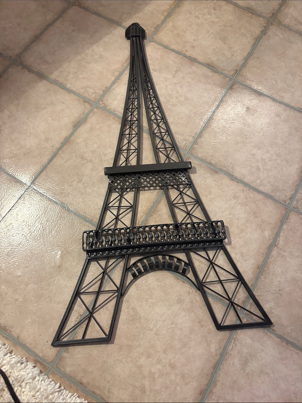 Eiffel Tower Metal Wall Decor - Black